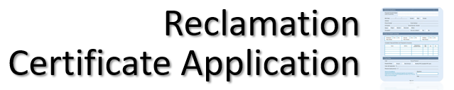 Reclamation Certificate Application